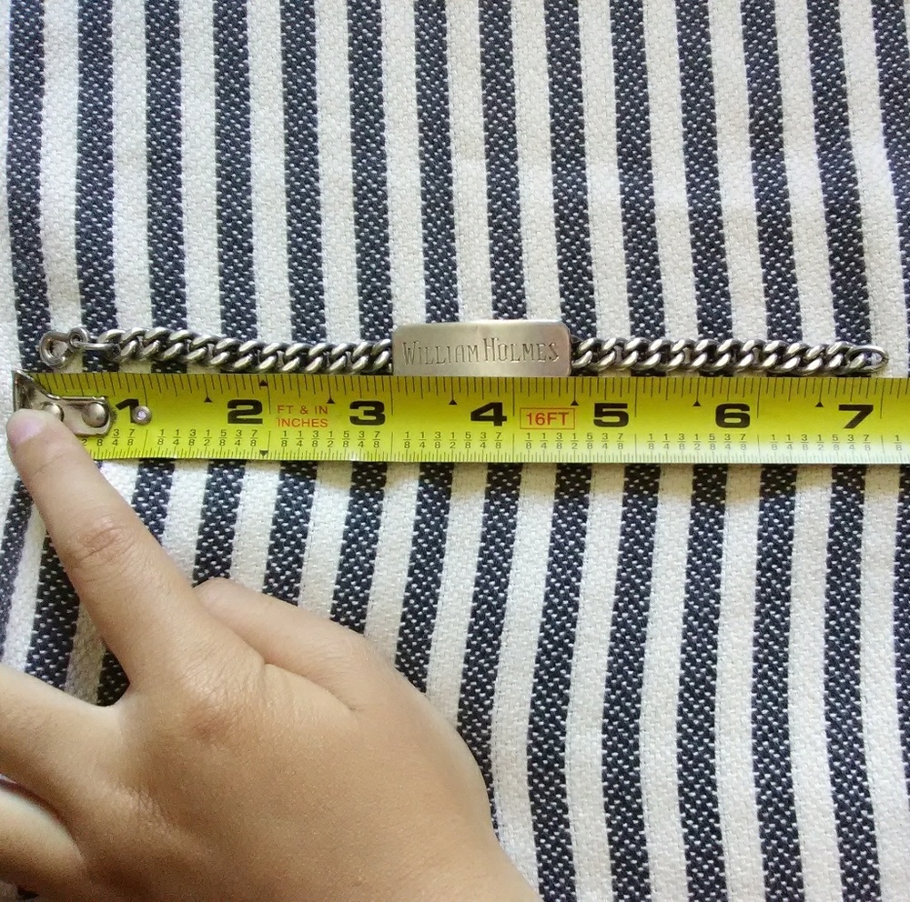 VINTAGE STERLING 1940's WWI ID SOLDIER'S BRACELET - Picture 2 of 2